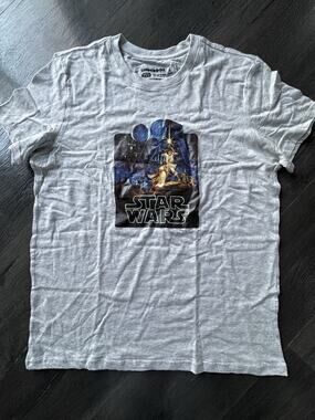 Star Wars Shirt Princess Leia Darth Vader Luke Skywalker Underoos Large Grey